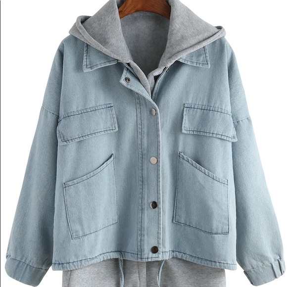 hooded drawstring two pieces outwear - Picture 2 of 7